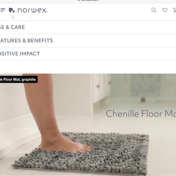 Norwex Chenille Gray Mat - Picture 6 of 7